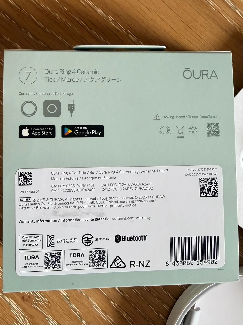 Oura Ring 4 Ceramic Finish Color Tide